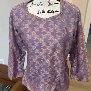 💙Purple Floral Women's Top SMALL